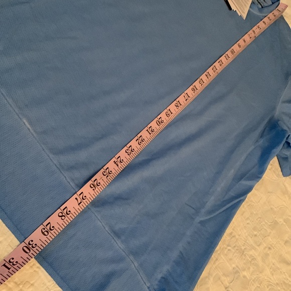 NIKE YOGA DRY FIT T-SHIRT BLUE MENS size medium Tall loose fit DM 6583-412 - Picture 8 of 9